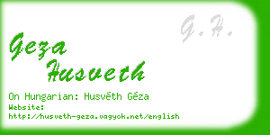 geza husveth business card